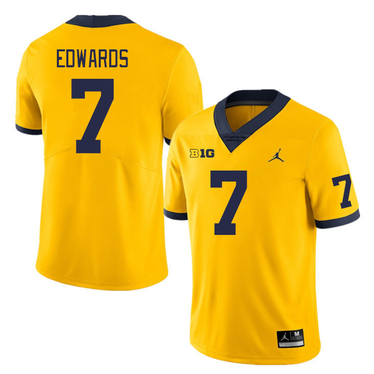 Michigan Wolverines #7 Donovan Edwards College Football Jerseys Stitched Sale-Maize